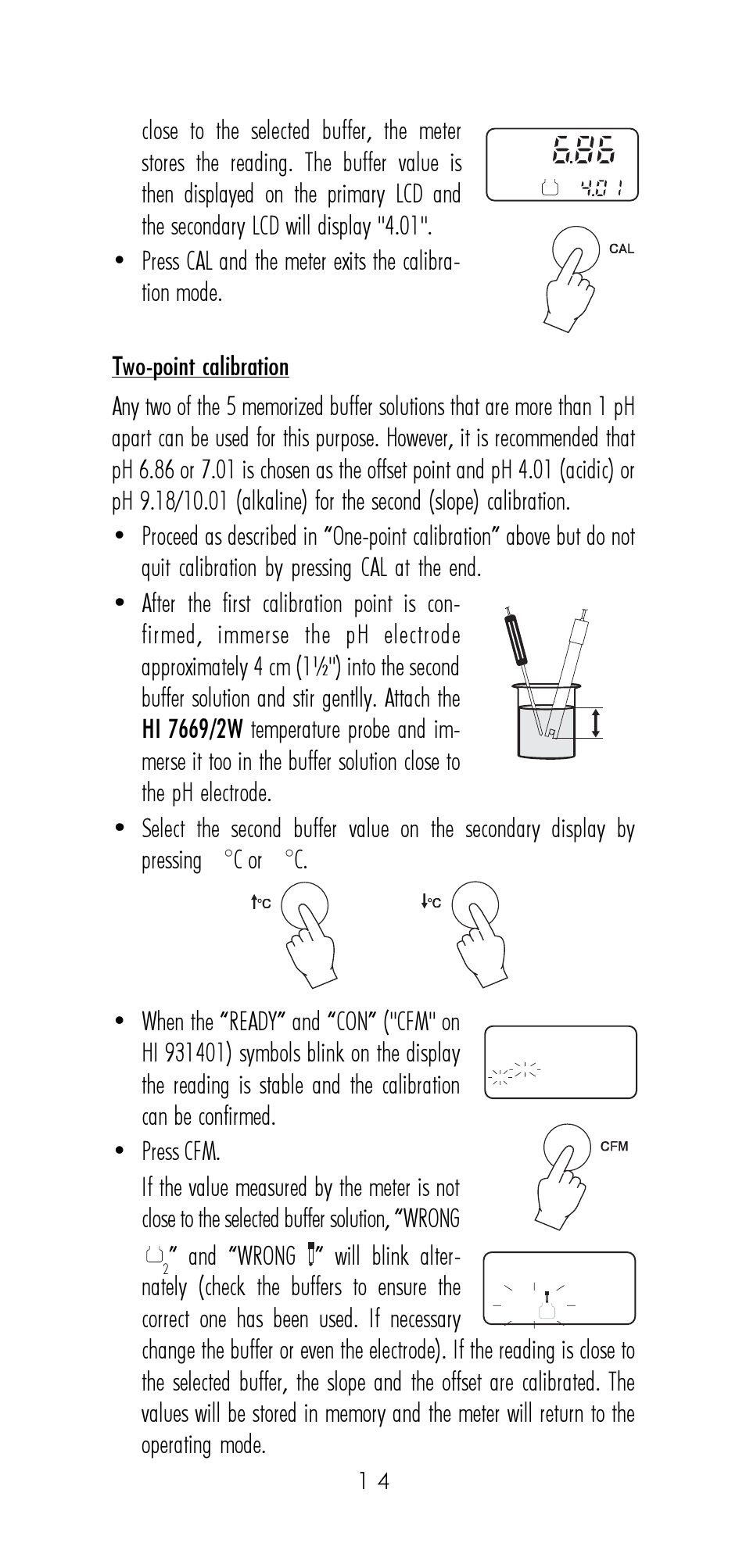 Hanna Instruments HI 9321 User Manual | Page 14 / 36