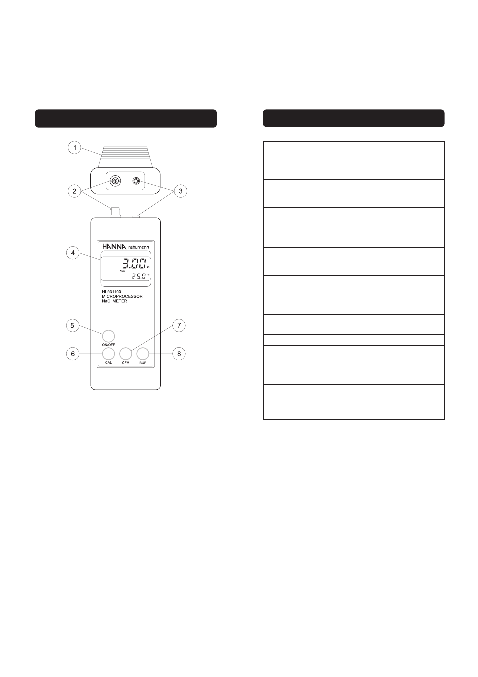 Hanna Instruments HI 931100 User Manual | Page 3 / 17