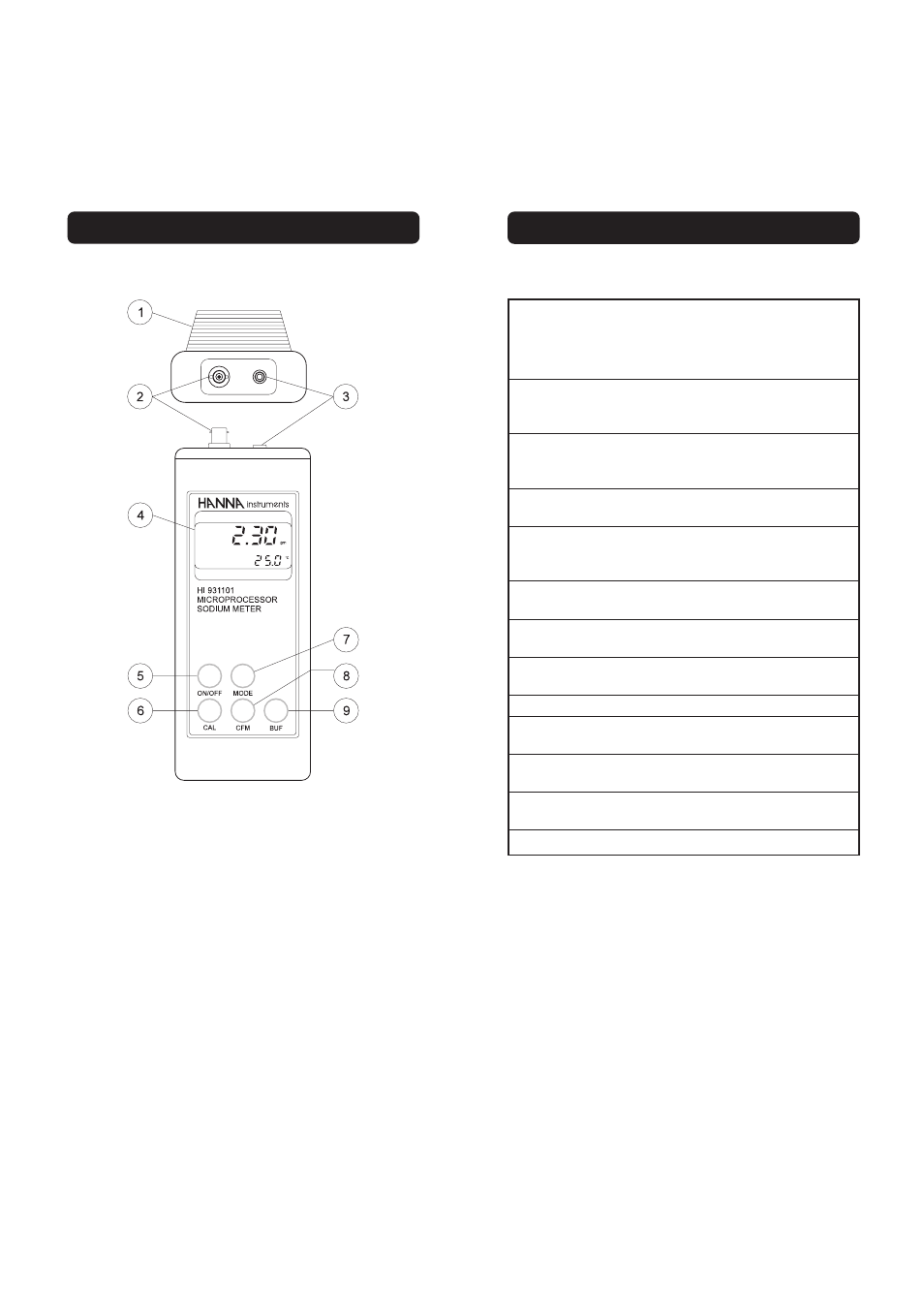 Hanna Instruments HI 931100 User Manual | Page 4 / 17