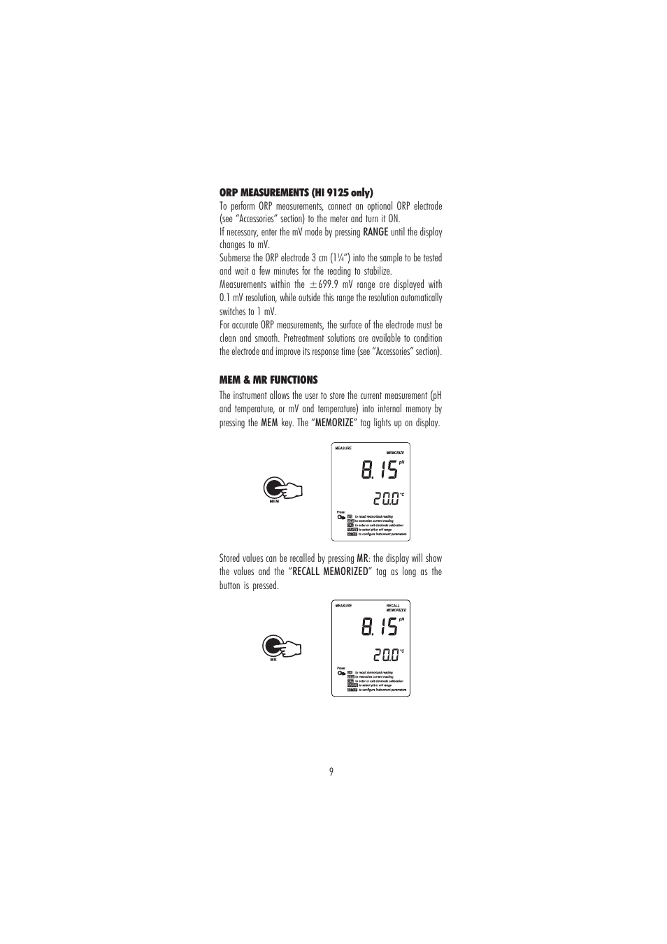 Hanna Instruments HI 9124 User Manual | Page 9 / 28