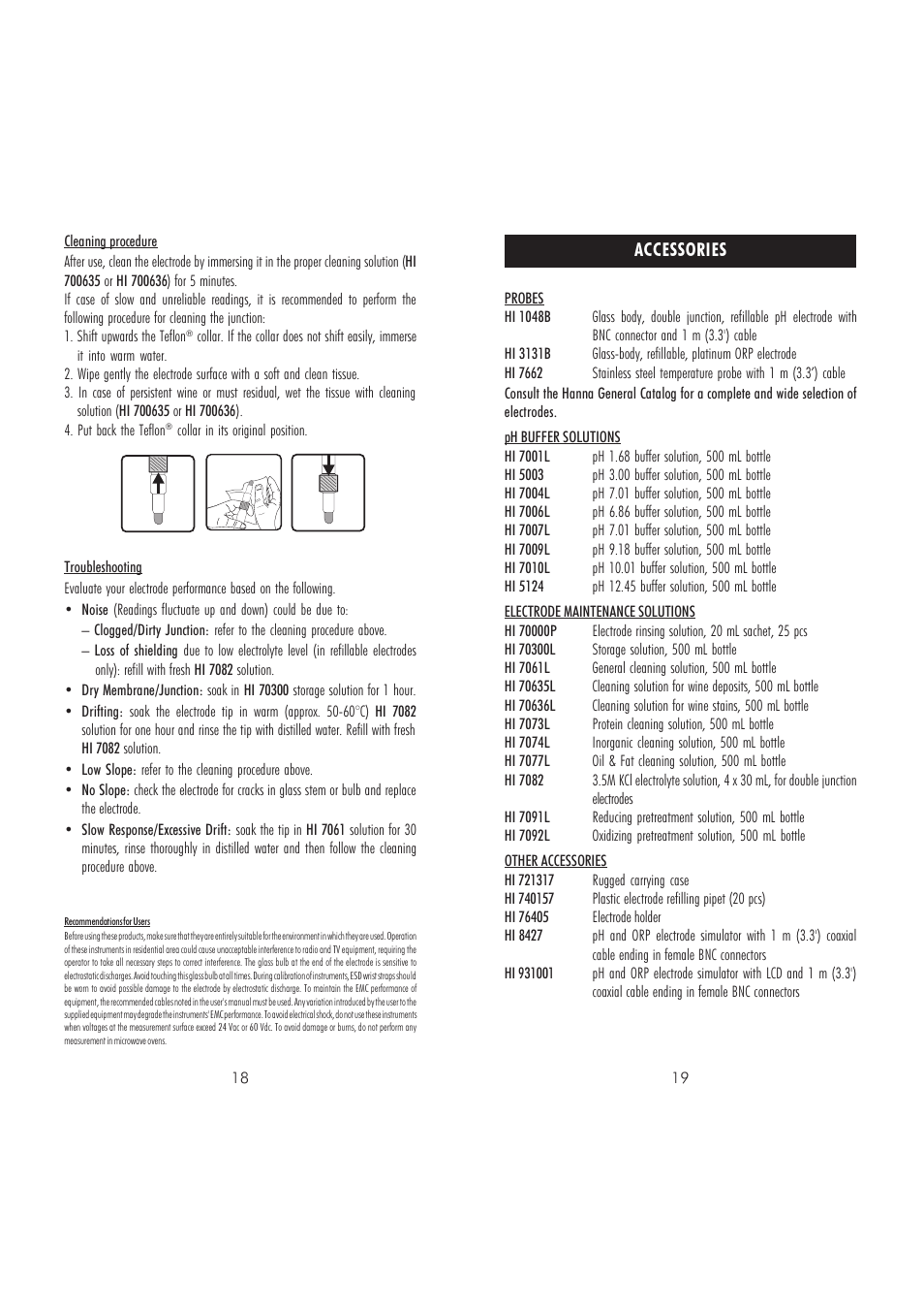 Hanna Instruments HI 9026V User Manual | Page 10 / 11