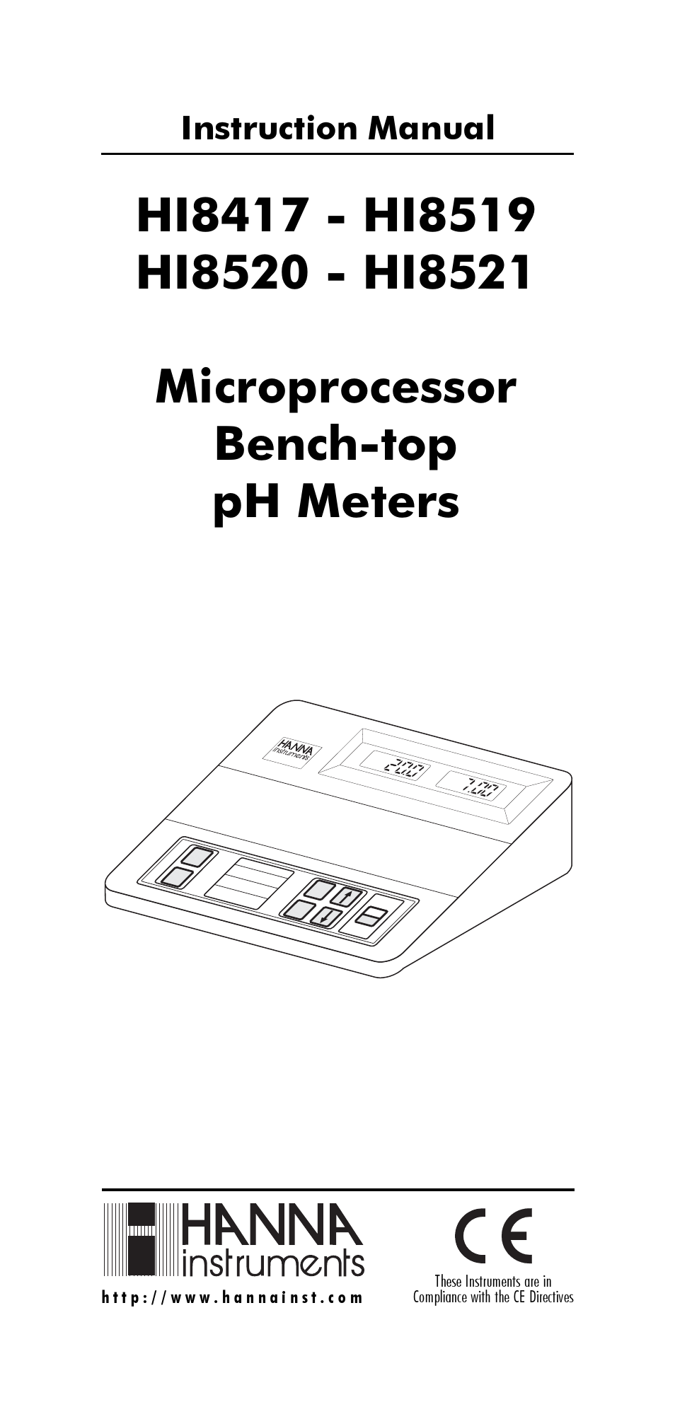 Hanna Instruments HI 8521 User Manual | 40 pages