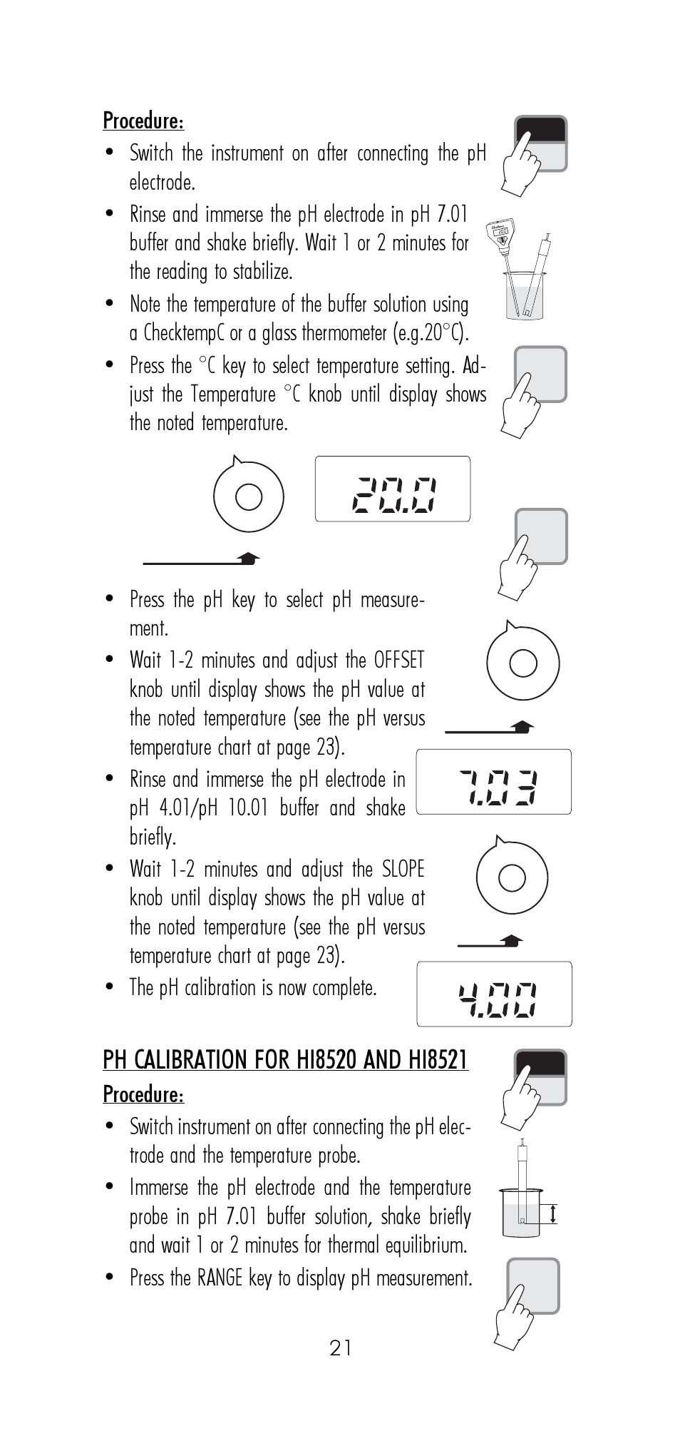 Hanna Instruments HI 8521 User Manual | Page 21 / 40