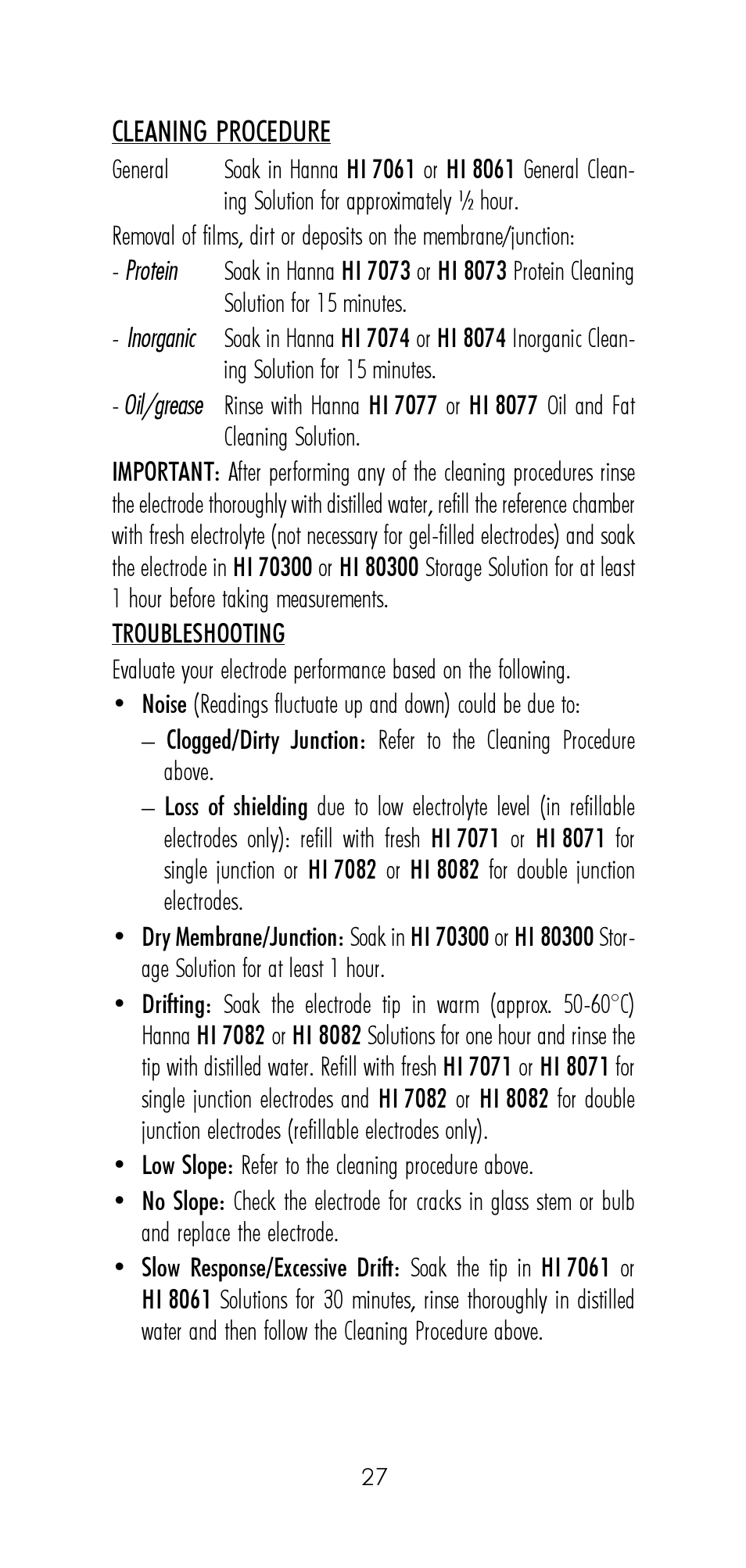 Hanna Instruments HI 8521 User Manual | Page 27 / 40