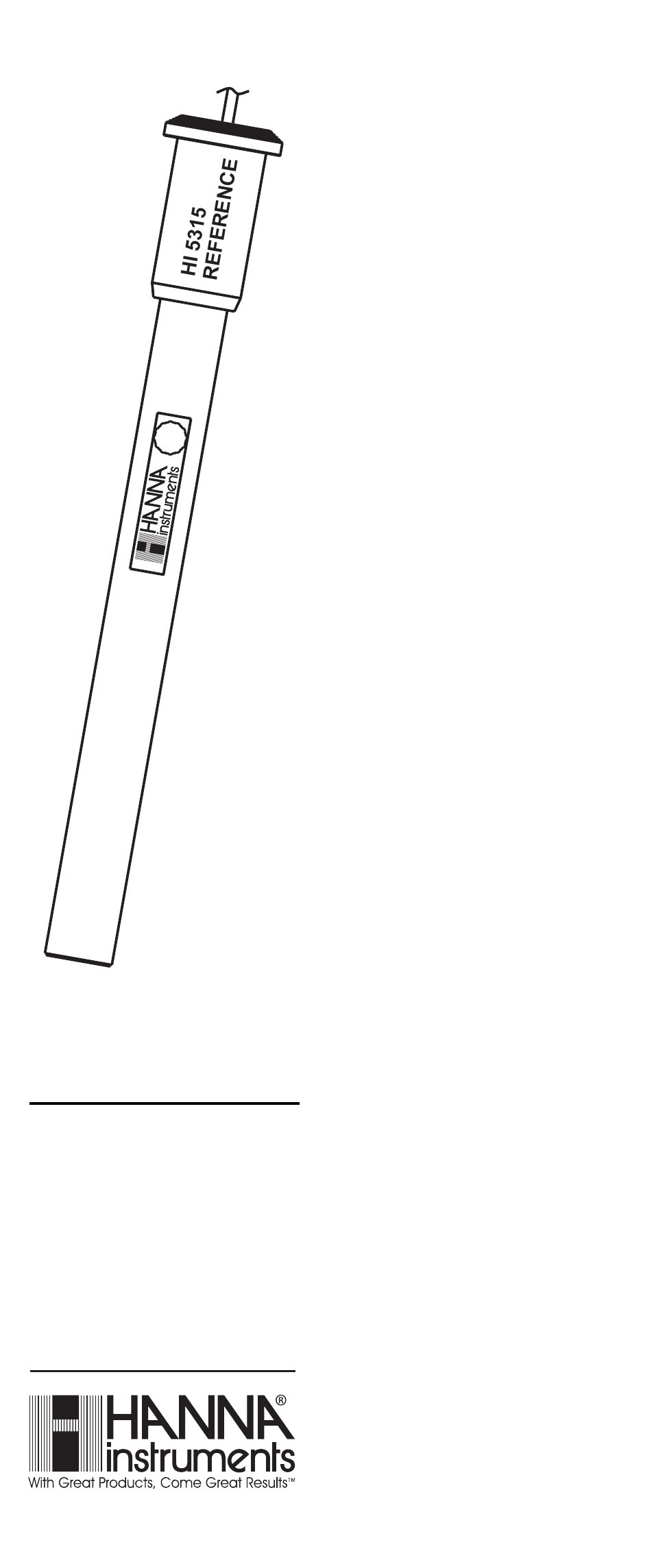 Hanna Instruments HI 5315 User Manual | 8 pages