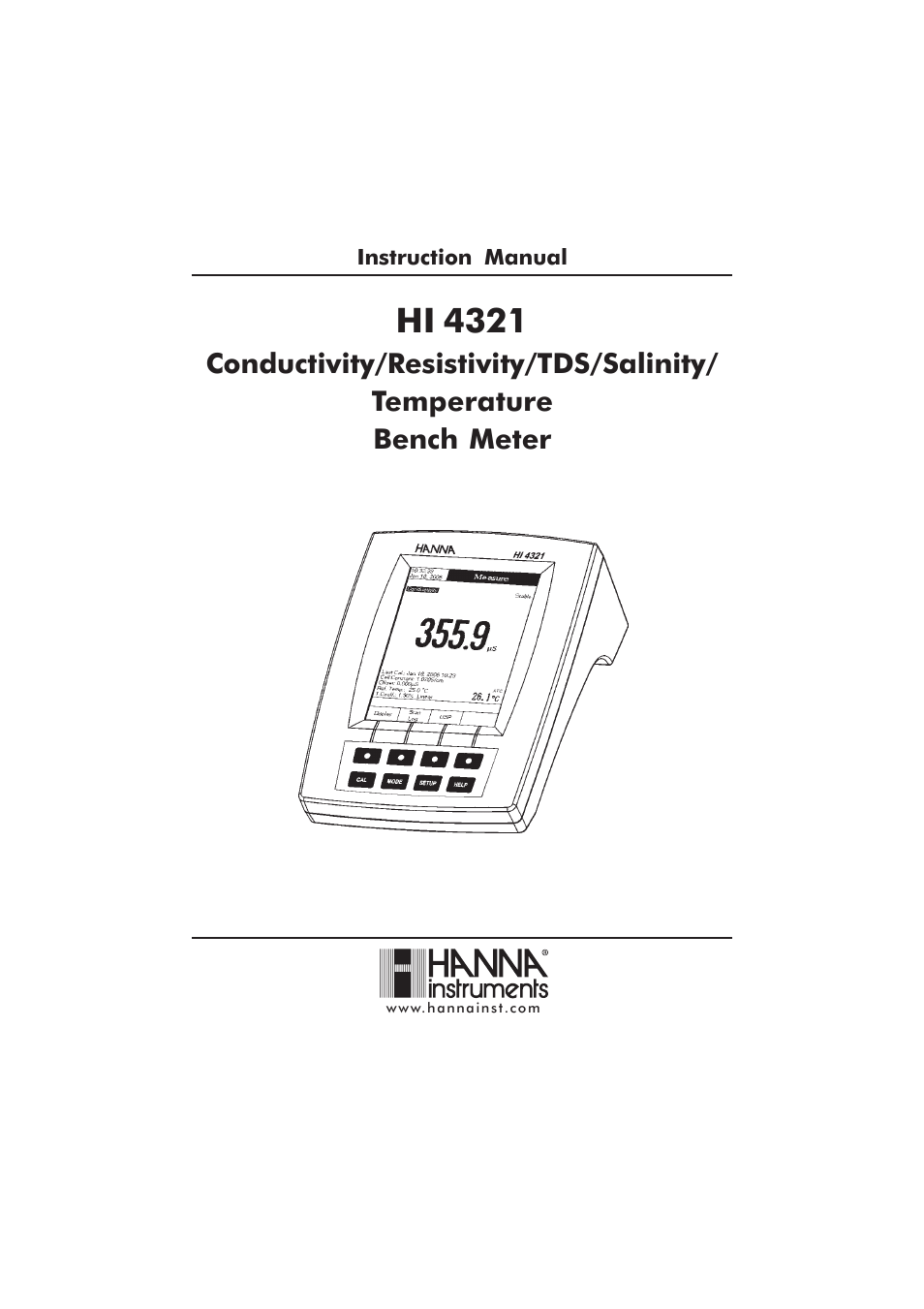 Hanna Instruments HI 4321 User Manual | 60 pages