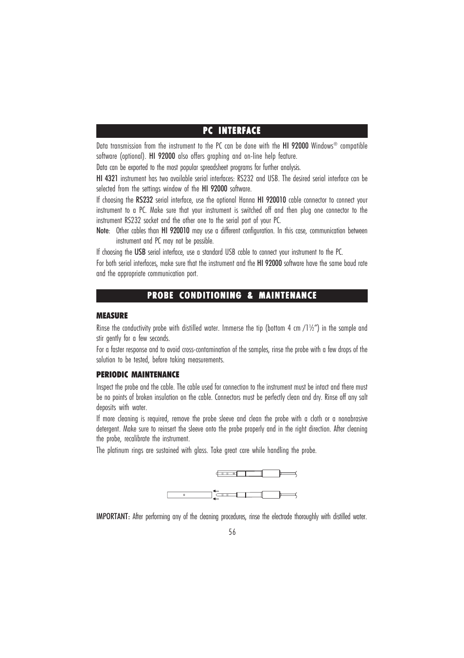 Hanna Instruments HI 4321 User Manual | Page 56 / 60