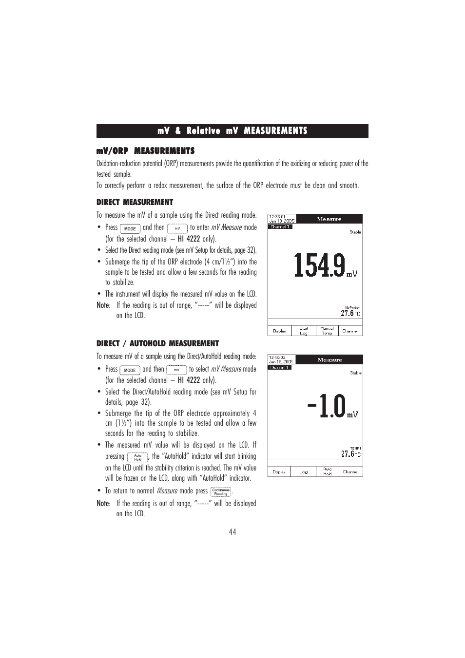 Hanna Instruments HI 4221 User Manual | Page 44 / 76
