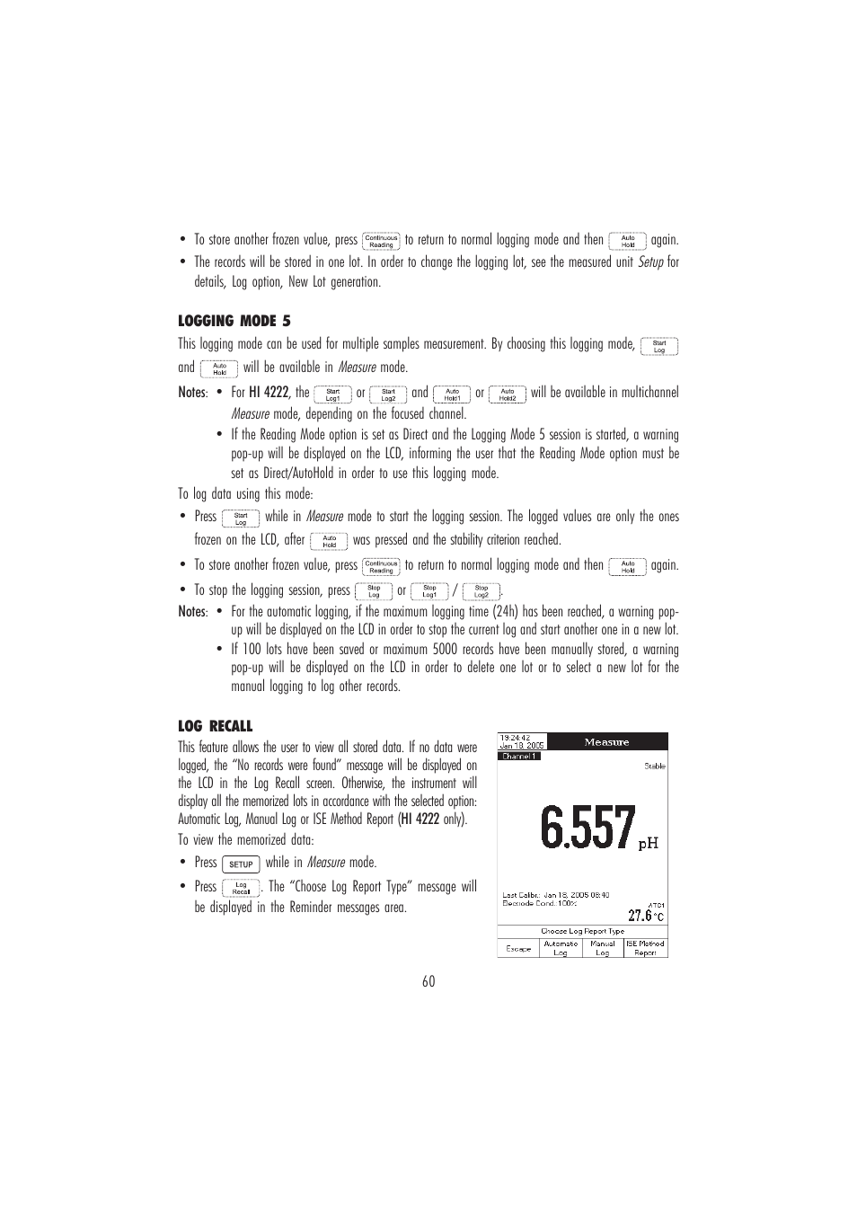 Hanna Instruments HI 4221 User Manual | Page 60 / 76