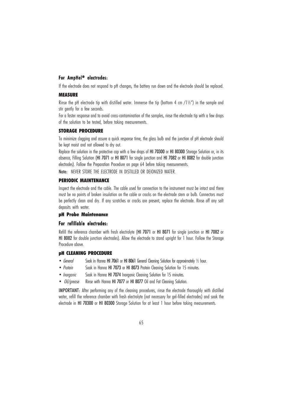 Hanna Instruments HI 4221 User Manual | Page 65 / 76
