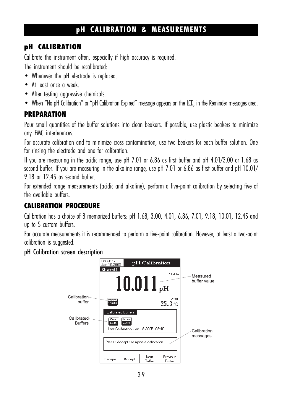 Hanna Instruments HI 4211 User Manual | Page 39 / 76