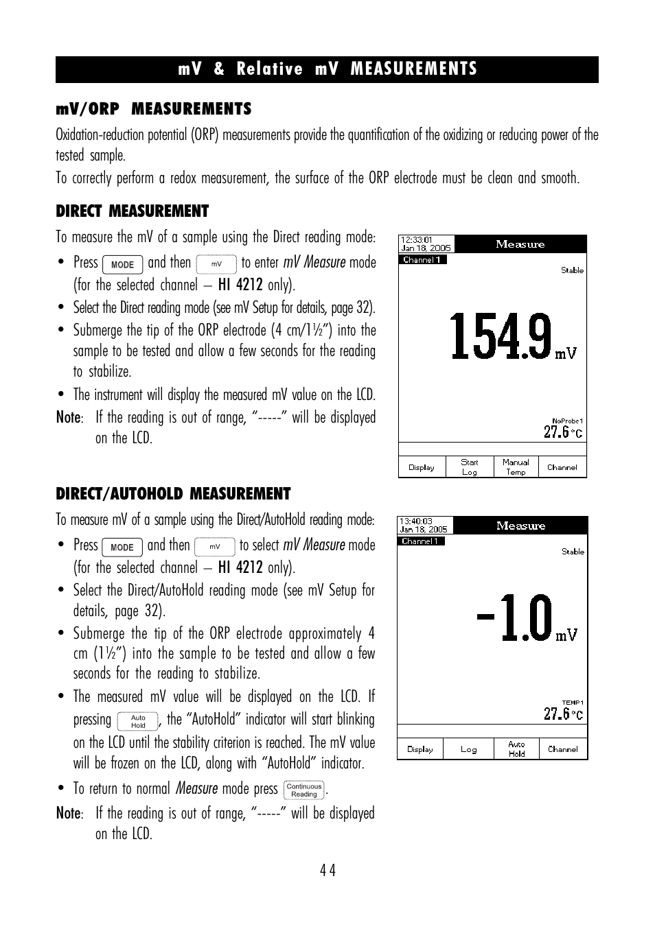 Hanna Instruments HI 4211 User Manual | Page 44 / 76