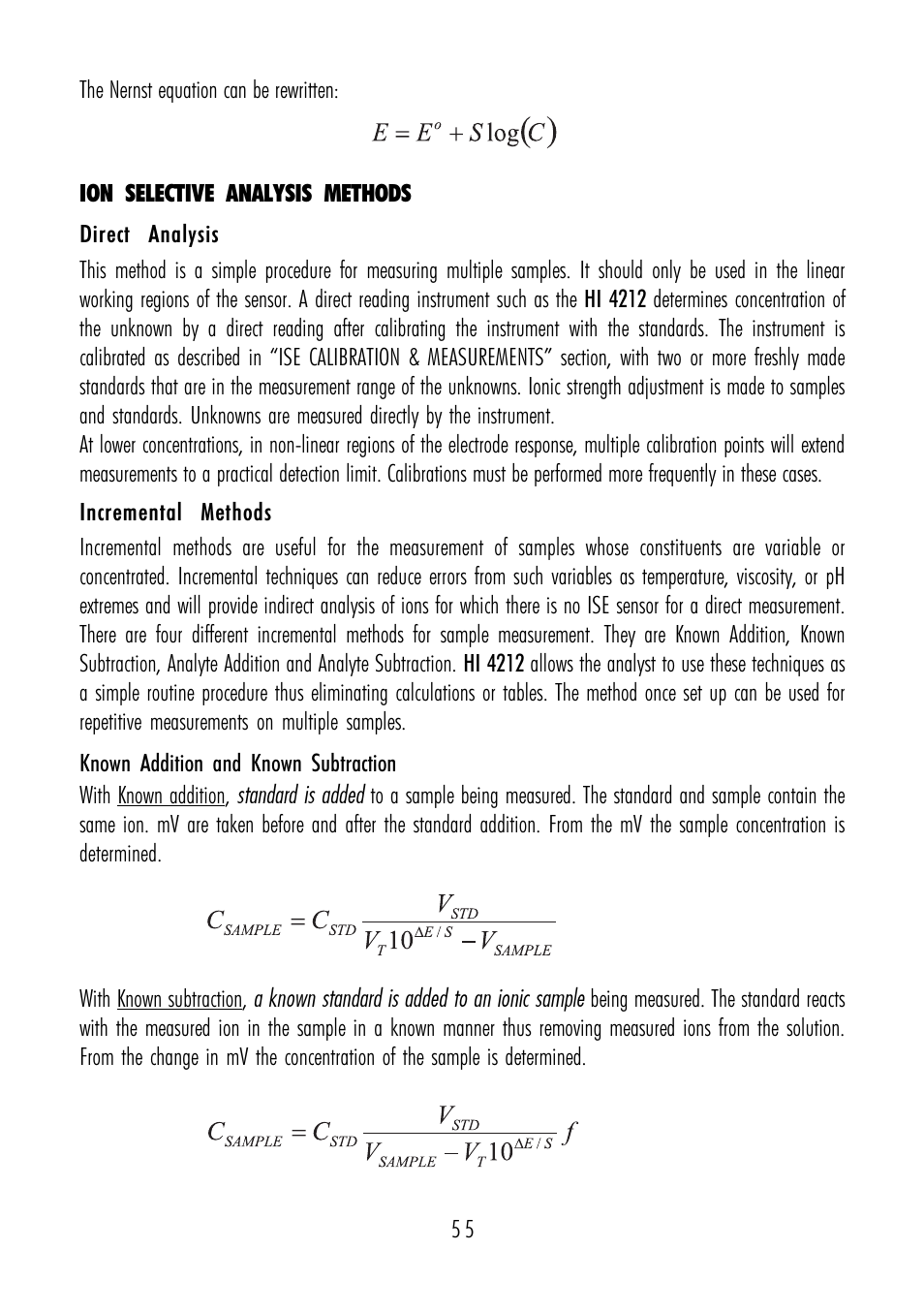 Hanna Instruments HI 4211 User Manual | Page 55 / 76