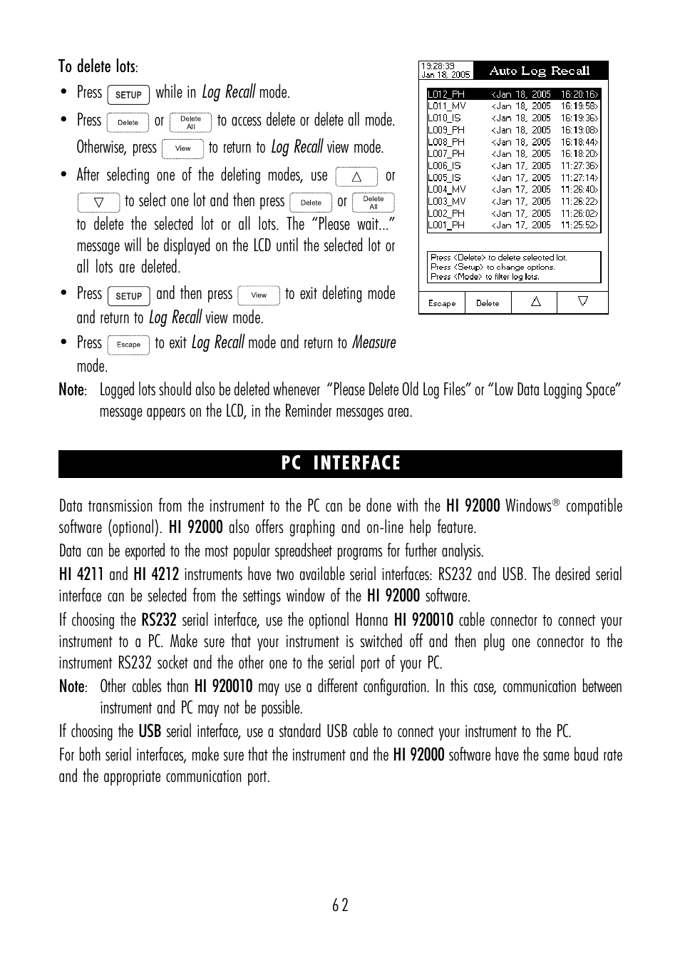 Hanna Instruments HI 4211 User Manual | Page 62 / 76