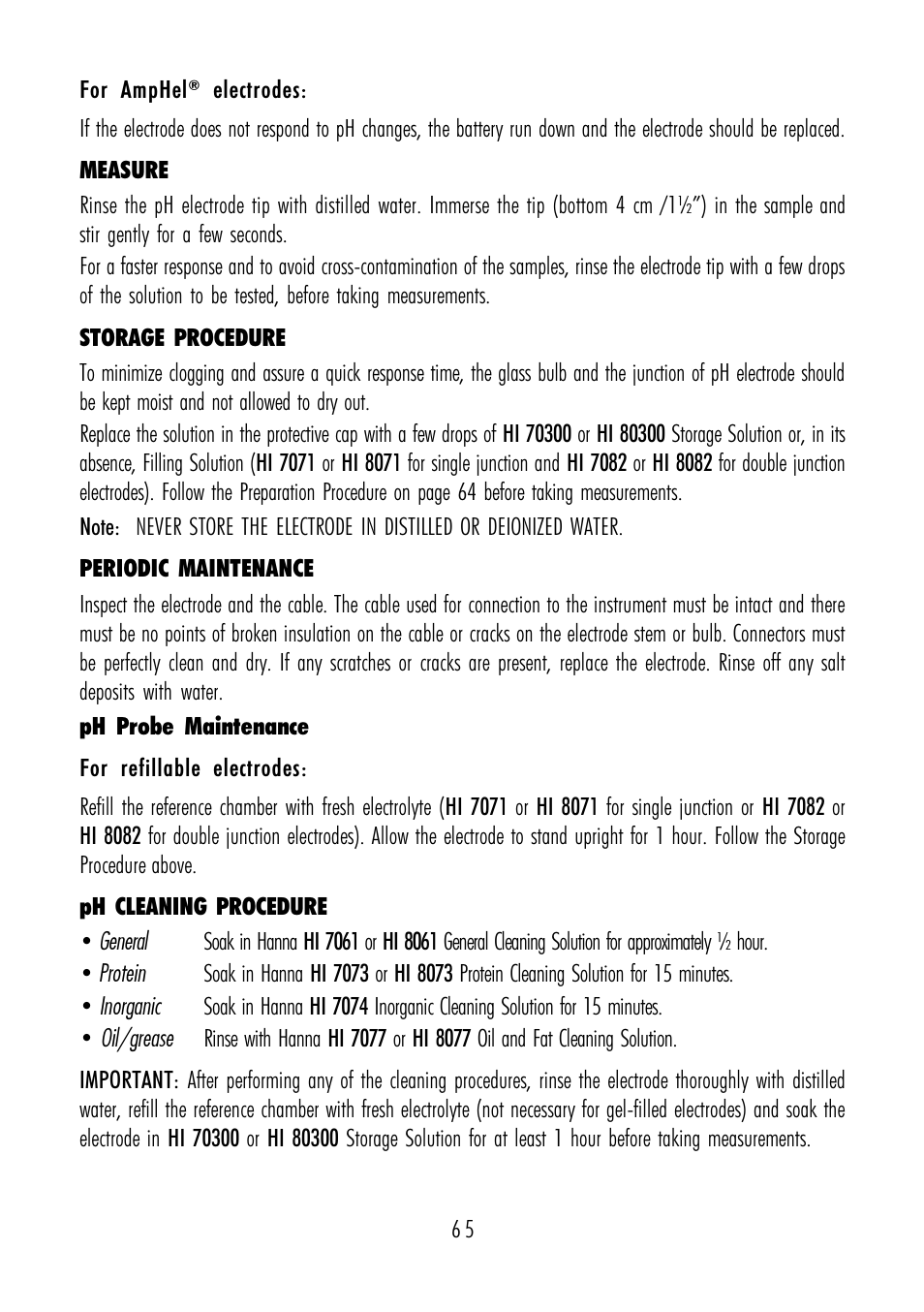 Hanna Instruments HI 4211 User Manual | Page 65 / 76