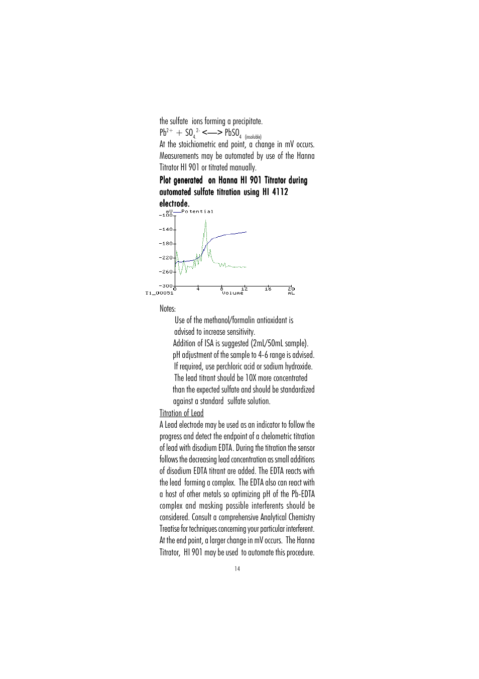 Hanna Instruments HI 4012 User Manual | Page 14 / 16