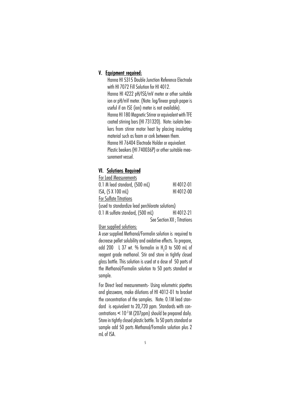 Hanna Instruments HI 4012 User Manual | Page 5 / 16