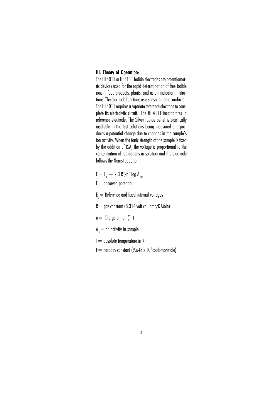 Hanna Instruments HI 4011 User Manual | Page 3 / 16