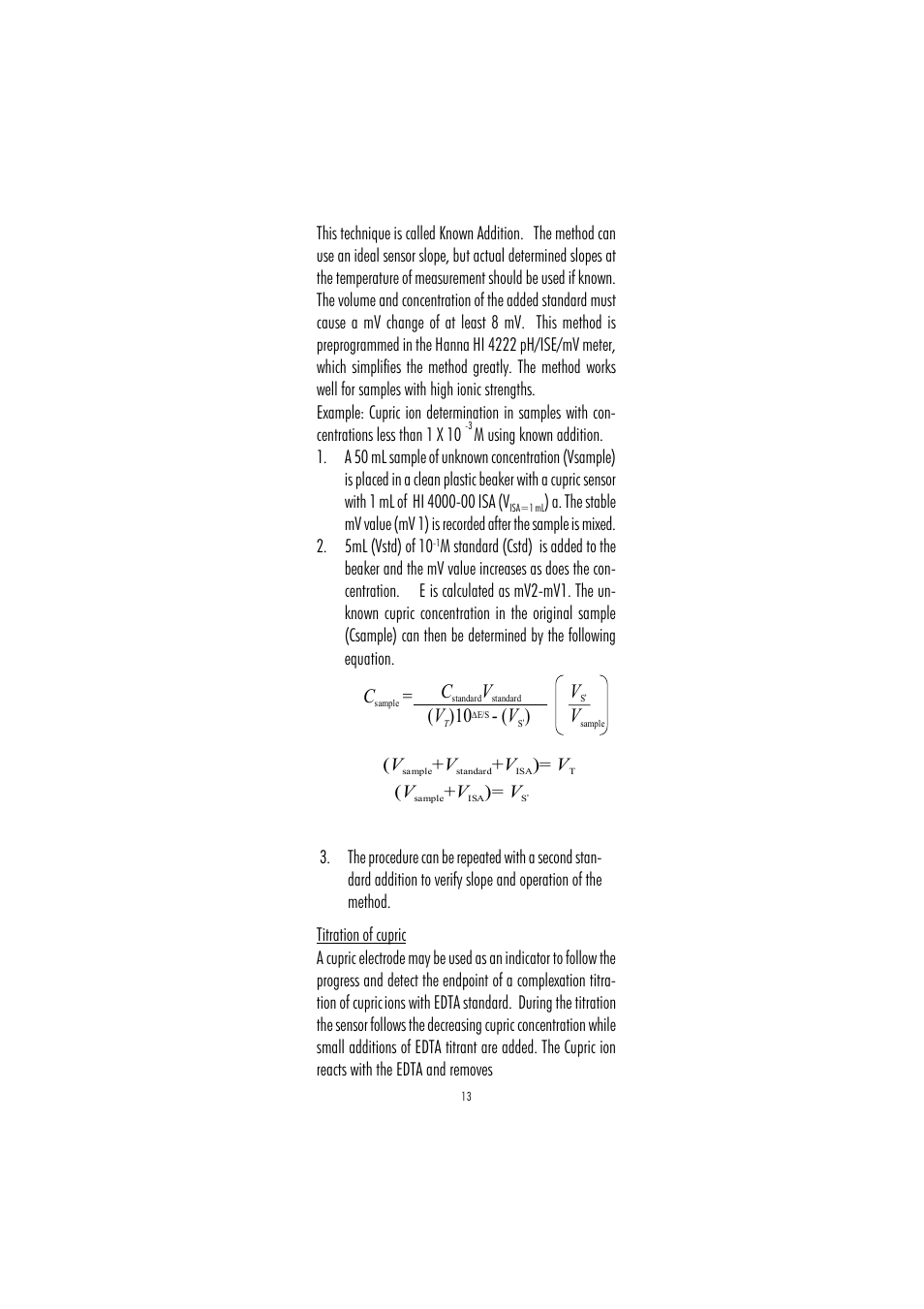 Hanna Instruments HI 4008 User Manual | Page 13 / 16