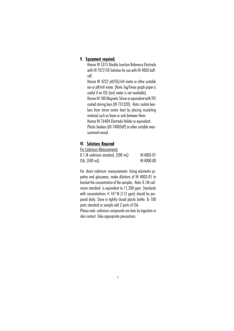 Hanna Instruments HI 4003 User Manual | Page 5 / 16