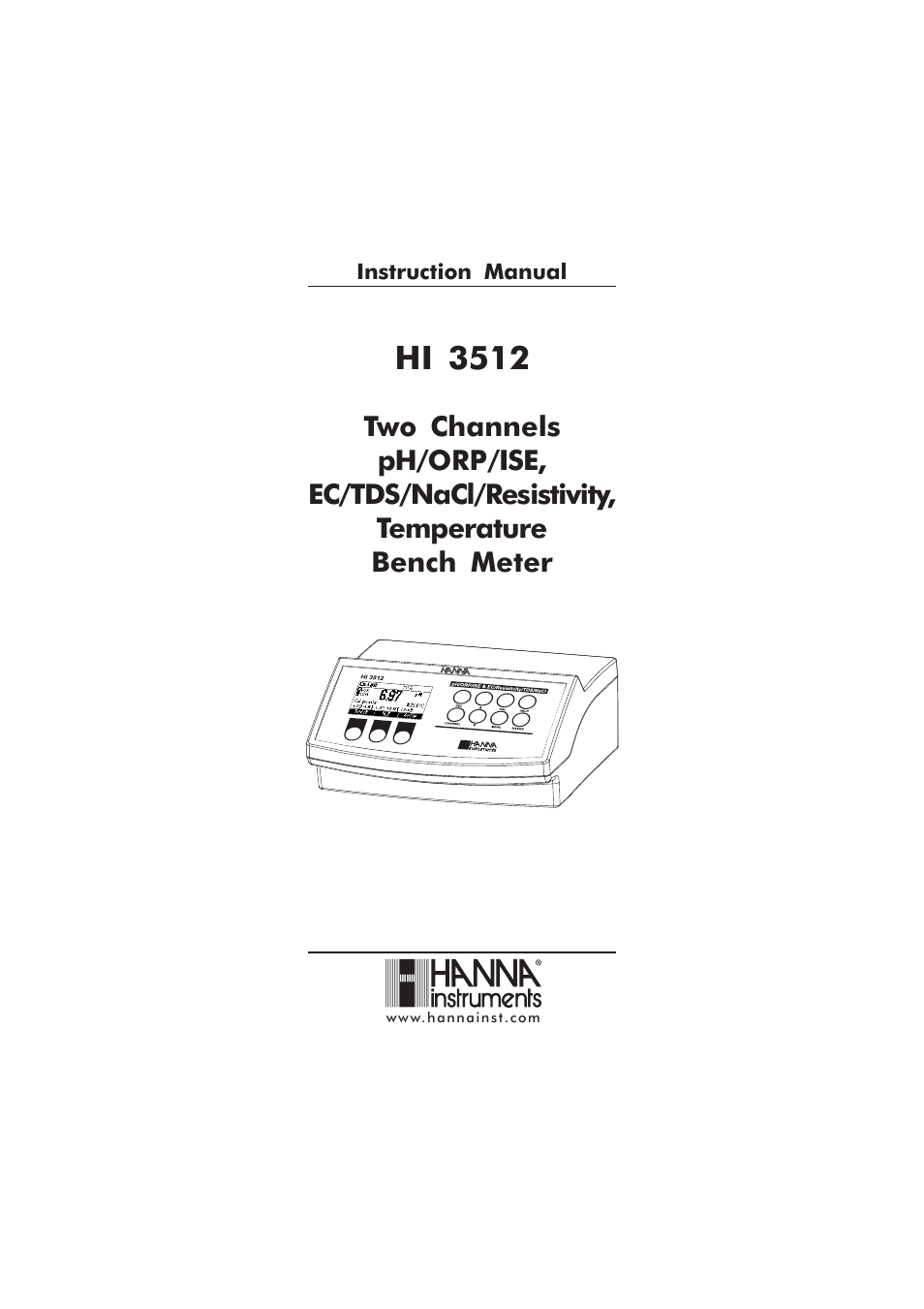 Hanna Instruments HI 3512 User Manual | 84 pages