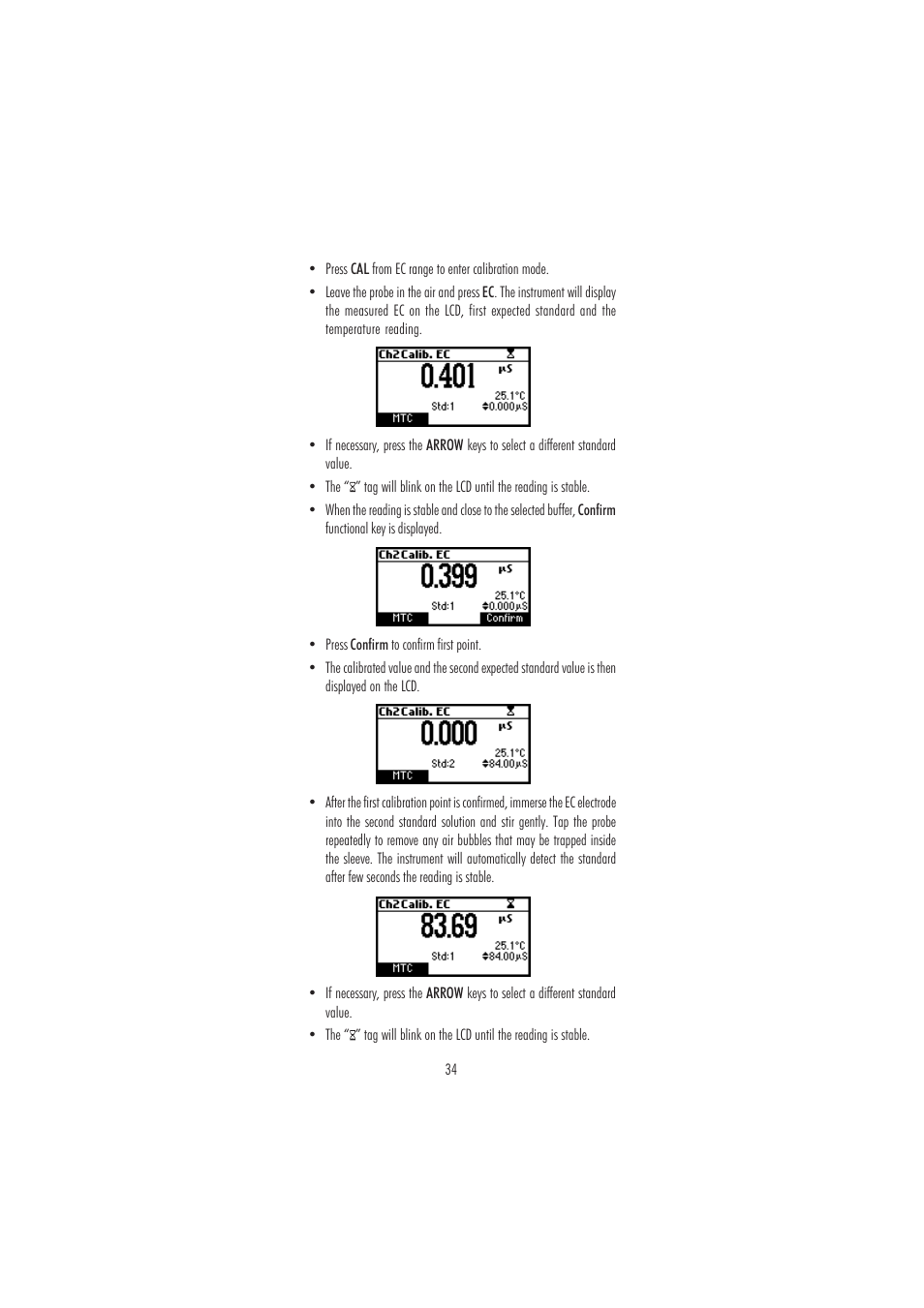 Hanna Instruments HI 3512 User Manual | Page 34 / 84