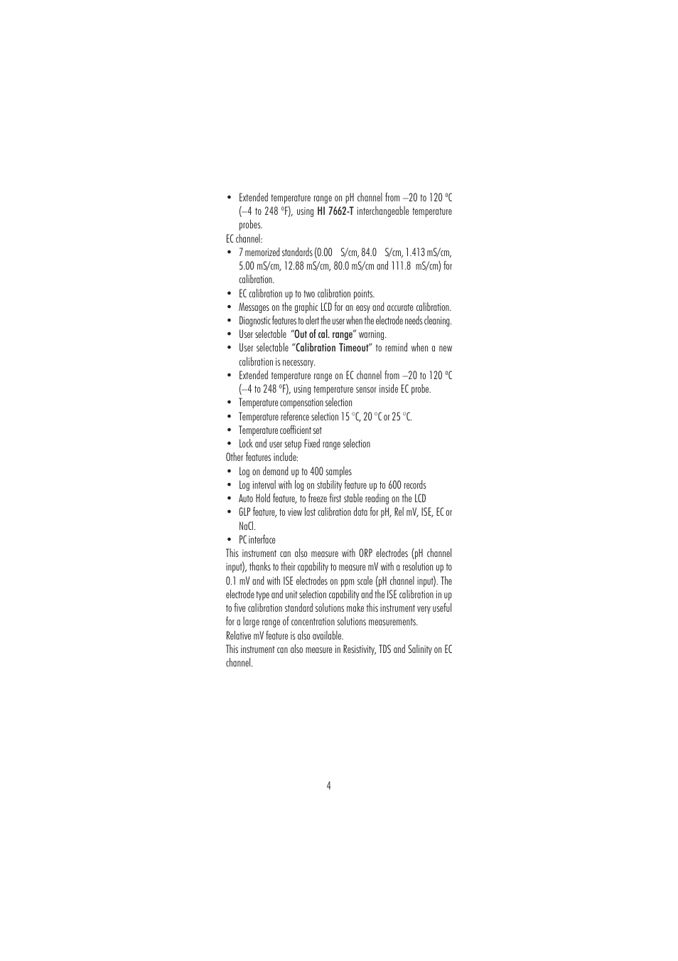 Hanna Instruments HI 3512 User Manual | Page 4 / 84