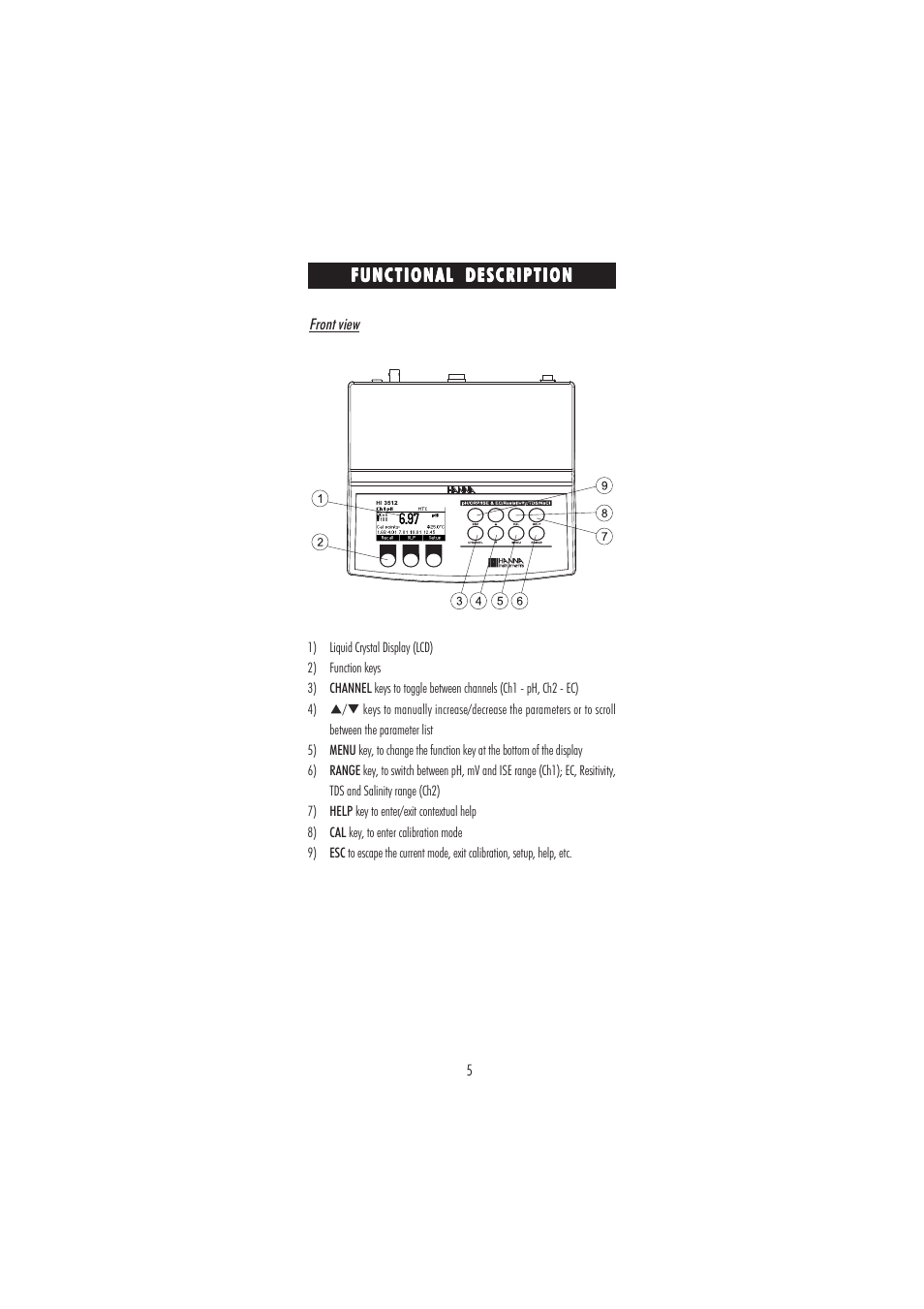 Hanna Instruments HI 3512 User Manual | Page 5 / 84
