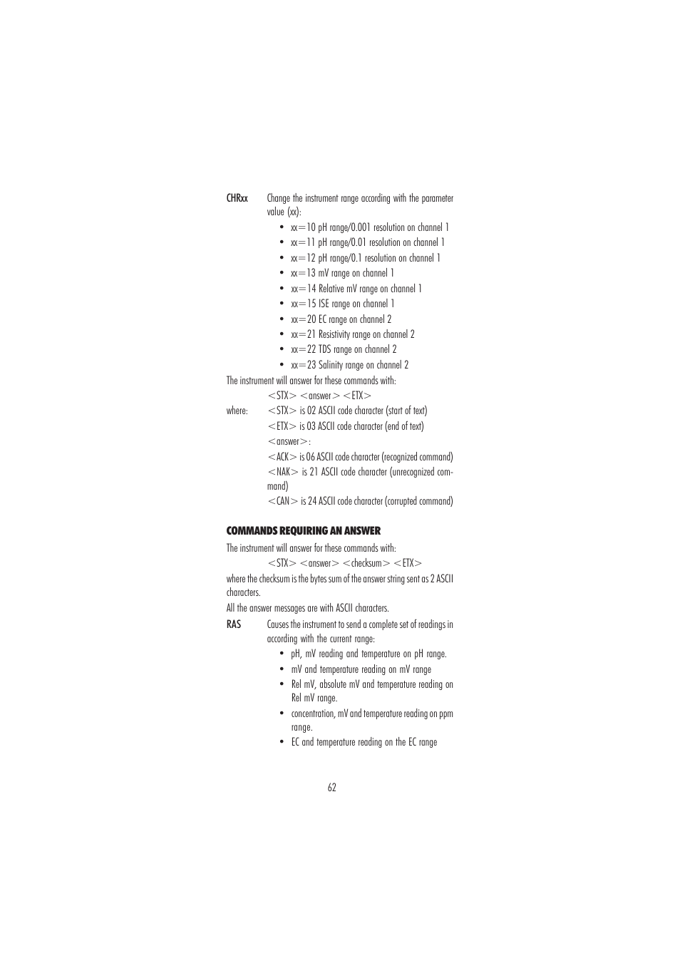 Hanna Instruments HI 3512 User Manual | Page 62 / 84