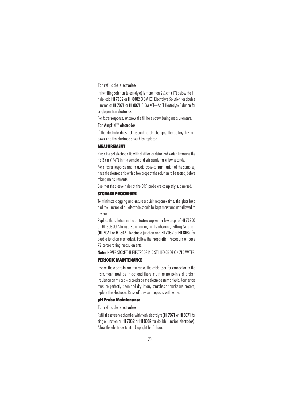 Hanna Instruments HI 3512 User Manual | Page 73 / 84