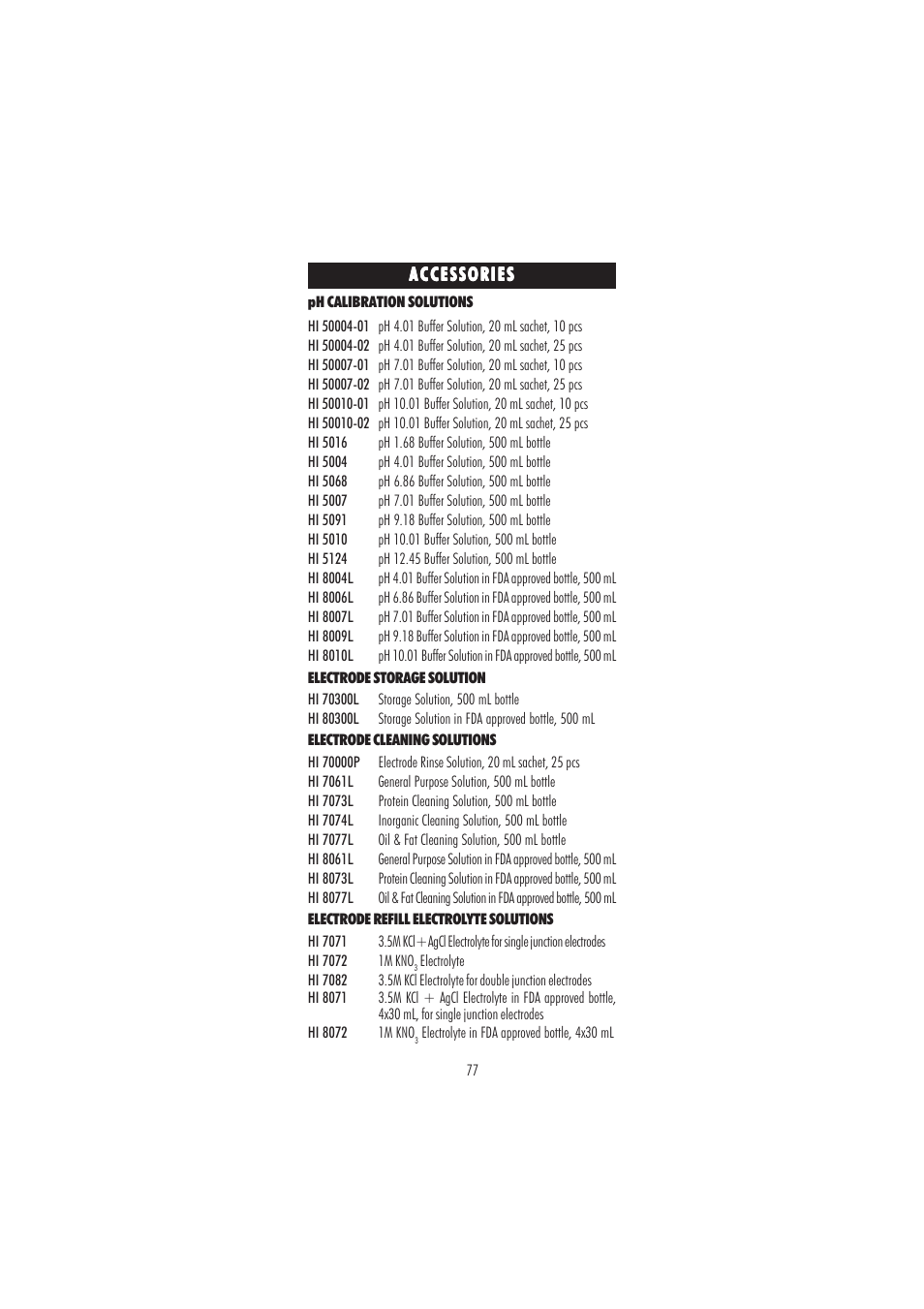 Hanna Instruments HI 3512 User Manual | Page 77 / 84