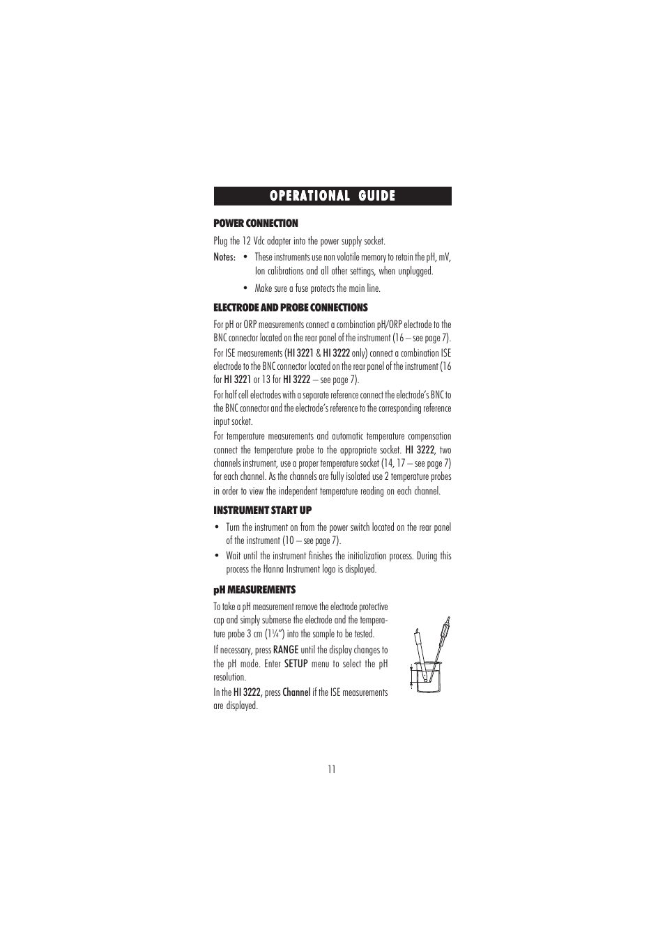 Hanna Instruments HI 3220 User Manual | Page 11 / 68