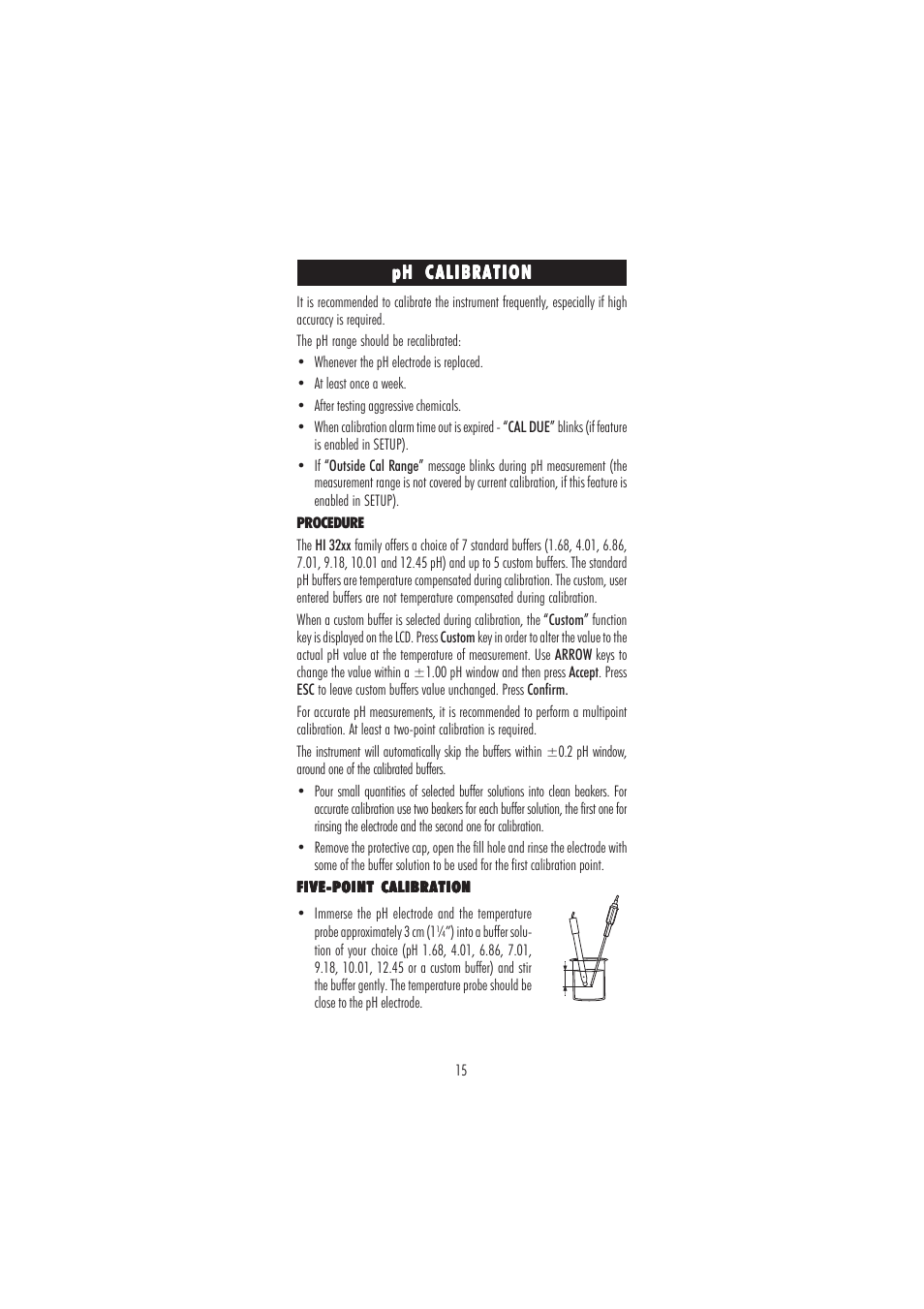 Hanna Instruments HI 3220 User Manual | Page 15 / 68