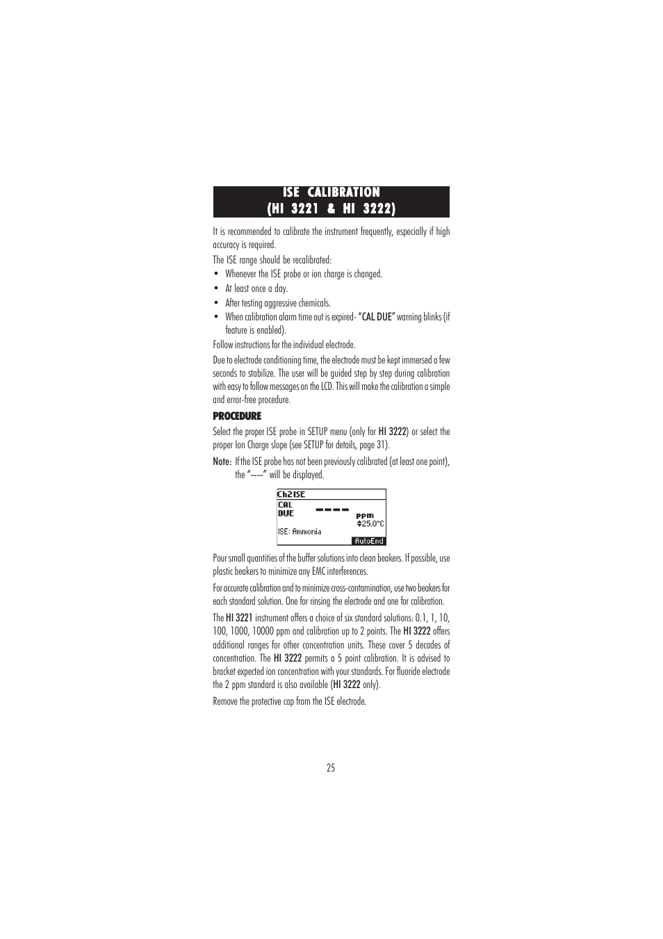 Hanna Instruments HI 3220 User Manual | Page 25 / 68