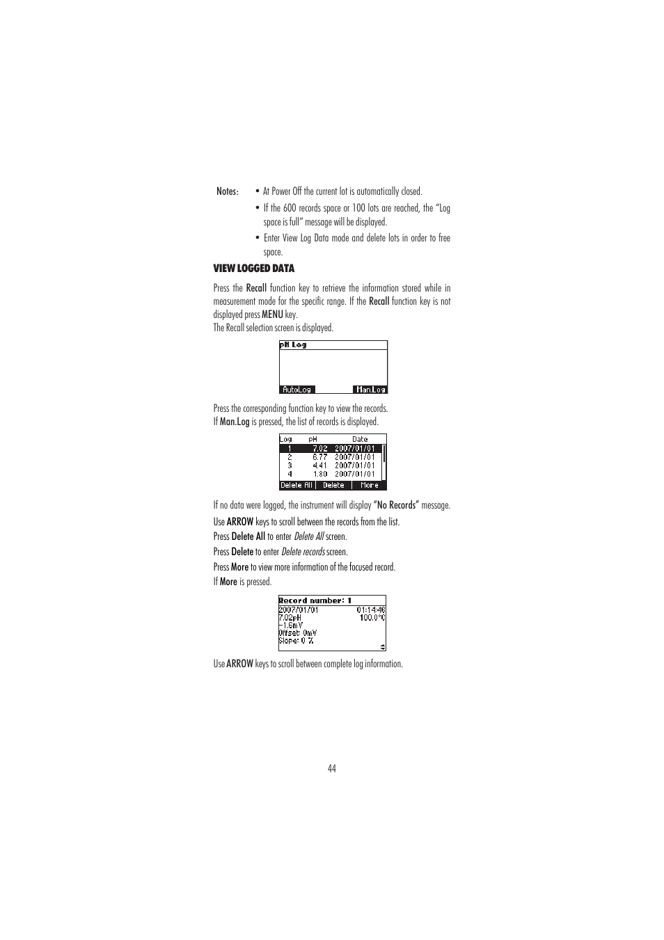 Hanna Instruments HI 3220 User Manual | Page 44 / 68