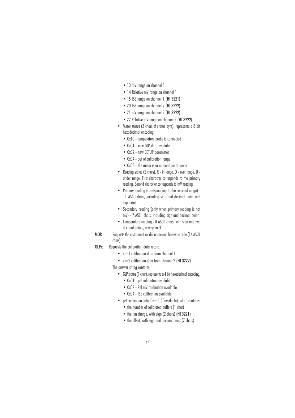 Hanna Instruments HI 3220 User Manual | Page 51 / 68