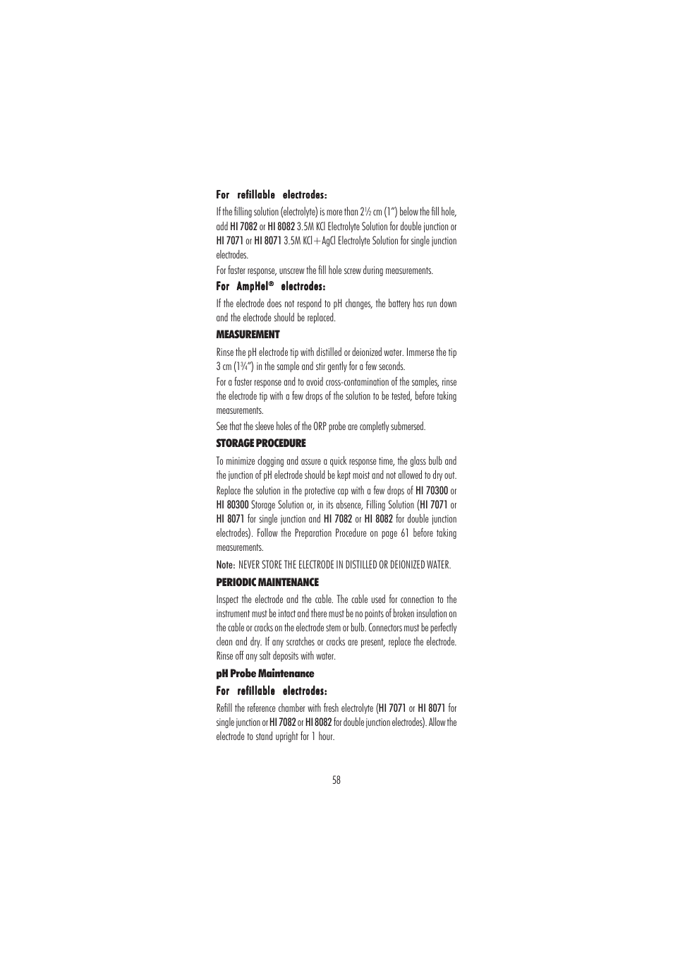 Hanna Instruments HI 3220 User Manual | Page 58 / 68