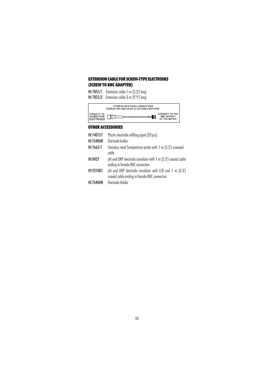 Hanna Instruments HI 3220 User Manual | Page 66 / 68