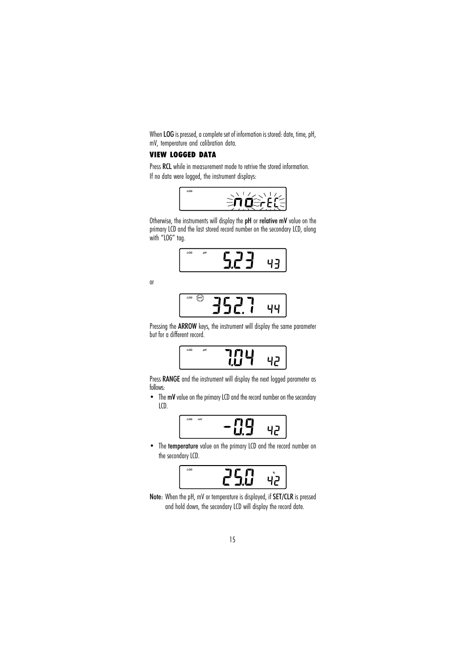 Hanna Instruments HI 254 User Manual | Page 15 / 40