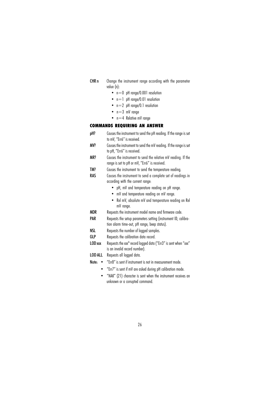 Hanna Instruments HI 254 User Manual | Page 26 / 40