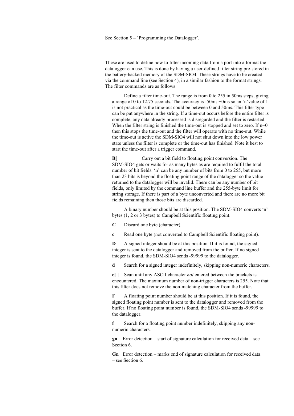 Filter strings | Campbell Hausfeld Serial I/O Interface SDM-SIO4 User Manual | Page 19 / 72