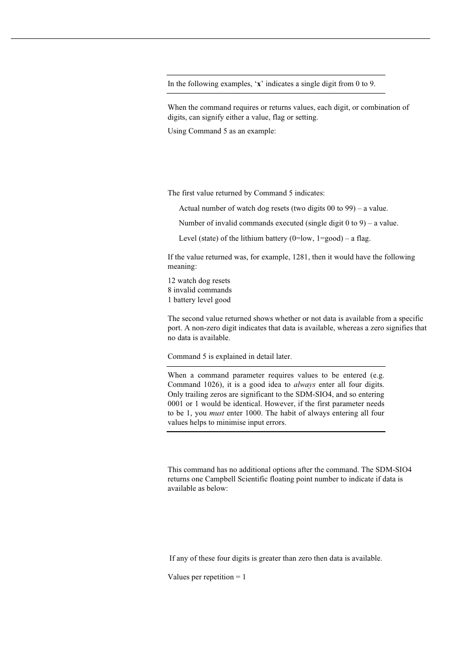 2 command 1: poll of available data | Campbell Hausfeld Serial I/O Interface SDM-SIO4 User Manual | Page 33 / 72