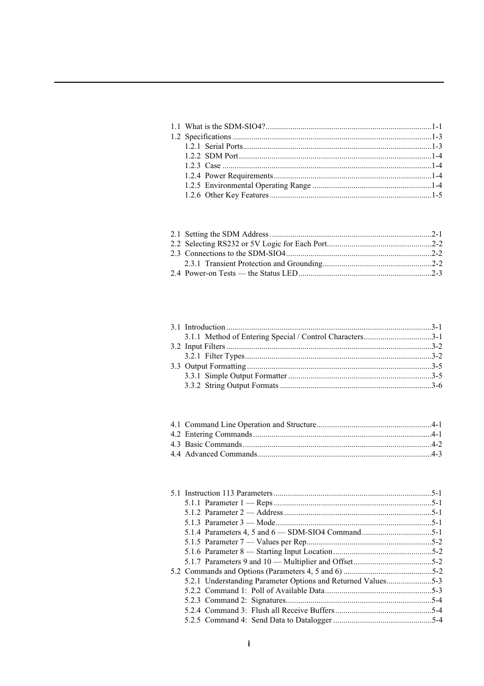 Campbell Hausfeld Serial I/O Interface SDM-SIO4 User Manual | Page 5 / 72