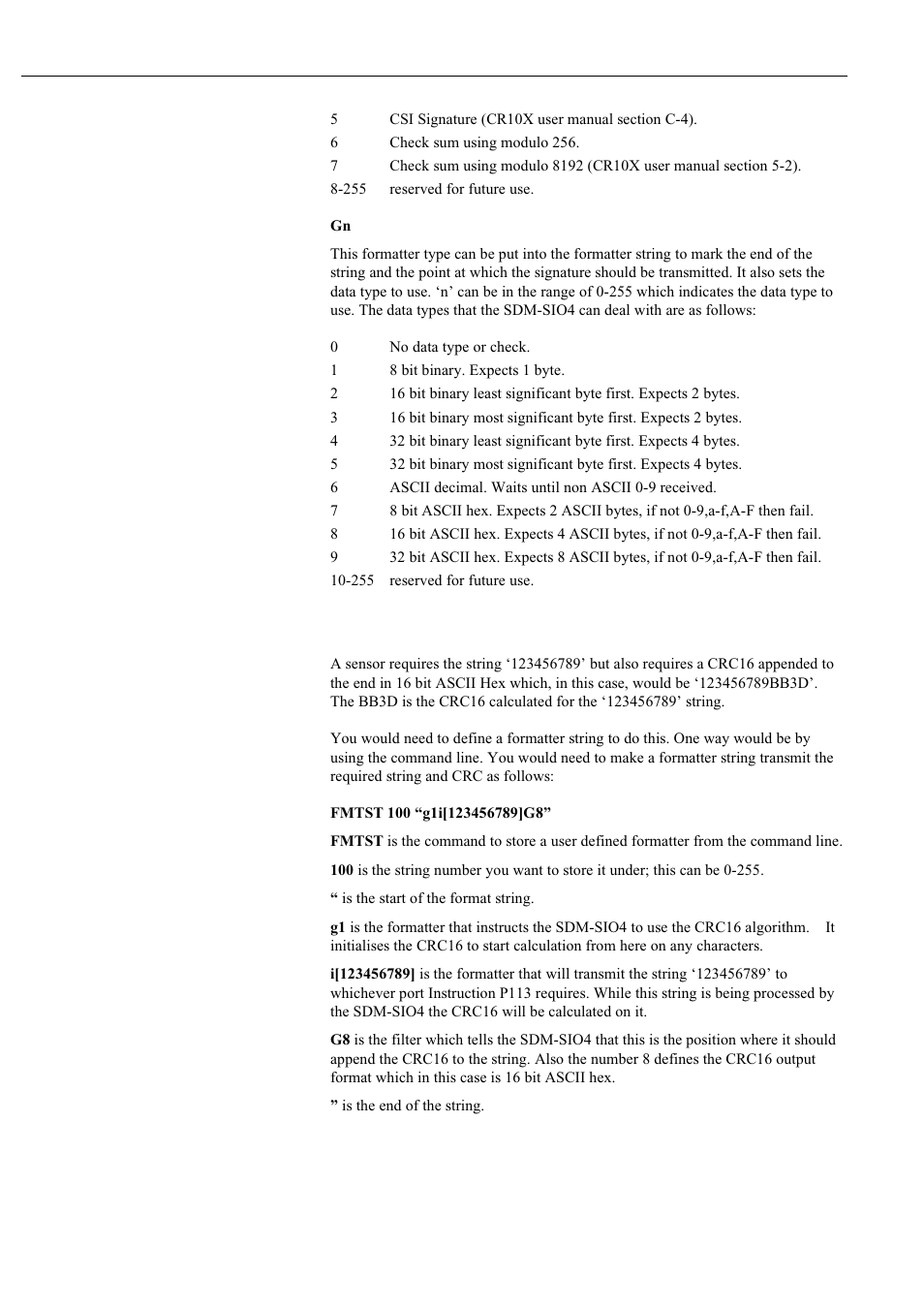 1 example of using transmitted data filters | Campbell Hausfeld Serial I/O Interface SDM-SIO4 User Manual | Page 63 / 72