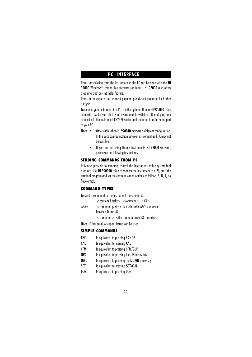 Hanna Instruments HI 253 User Manual | Page 29 / 44