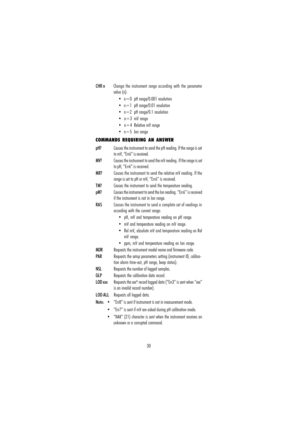Hanna Instruments HI 253 User Manual | Page 30 / 44