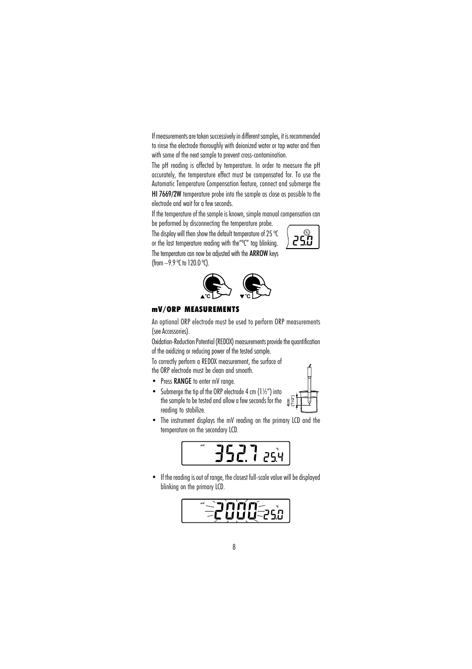 Hanna Instruments HI 253 User Manual | Page 8 / 44