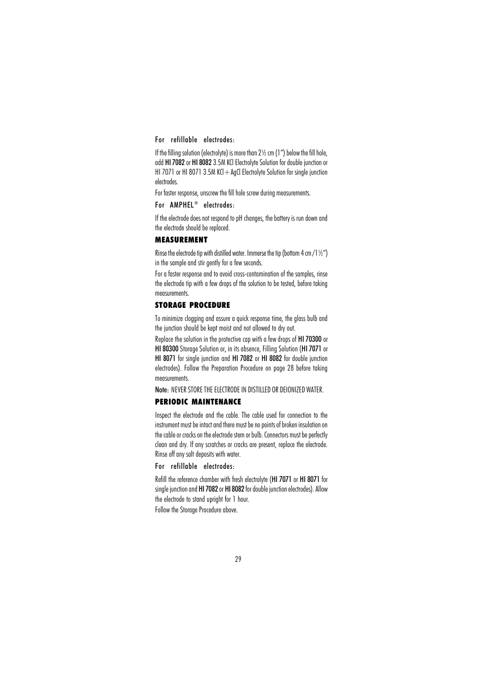 Hanna Instruments HI 250 User Manual | Page 29 / 40