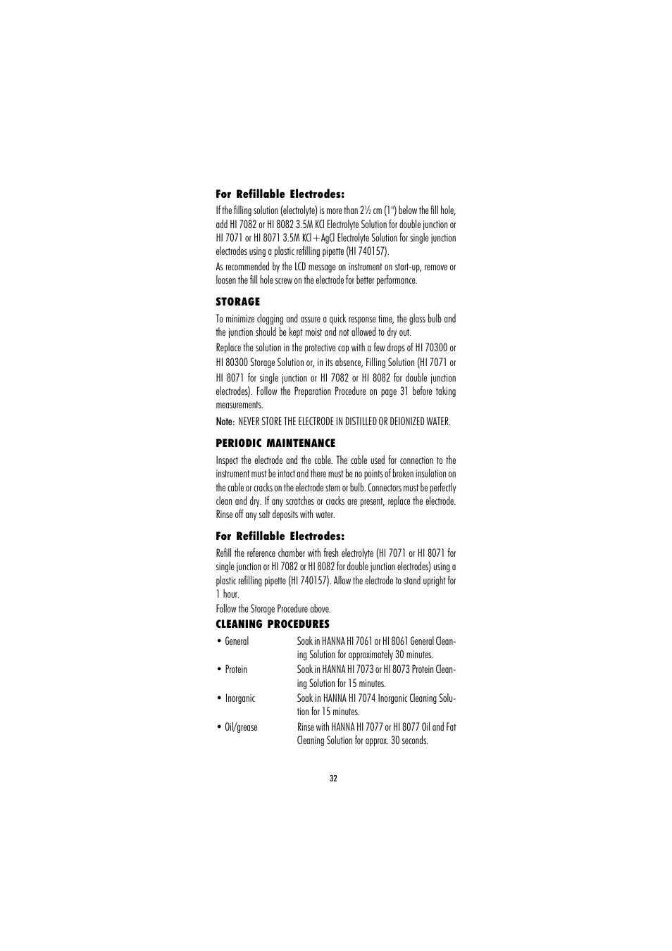 Hanna Instruments HI 221 User Manual | Page 32 / 40