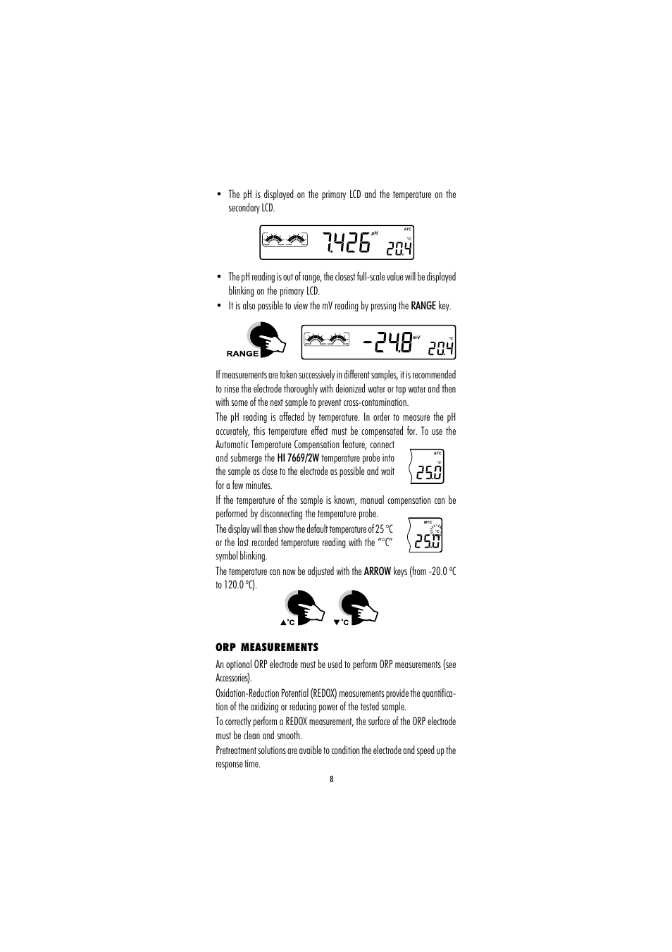 Hanna Instruments HI 221 User Manual | Page 8 / 40